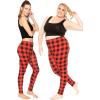 imageSTRETCH IS COMFORT Womens Plus Size Knee ampamp Full Length Leggings  XLarge  7XBuffalo Plaid