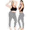imageSTRETCH IS COMFORT Womens Plus Size Knee ampamp Full Length Leggings  XLarge  7XCheckered Black and White