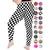 imageSTRETCH IS COMFORT Womens Plus Size Knee ampamp Full Length Leggings  XLarge  7XCheckered Black and White