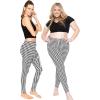 imageSTRETCH IS COMFORT Womens Plus Size Knee ampamp Full Length Leggings  XLarge  7XHoundstooth