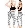 imageSTRETCH IS COMFORT Womens Plus Size Knee ampamp Full Length Leggings  XLarge  7XNautical Black Stripes