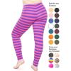 imageSTRETCH IS COMFORT Womens Plus Size Knee ampamp Full Length Leggings  XLarge  7XPink Purple Stripes