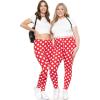imageSTRETCH IS COMFORT Womens Plus Size Knee ampamp Full Length Leggings  XLarge  7XRed White Polka Dot