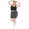 imageWomens Cotton Soft Stretch Fabric Basic Mini Skirt  Small  5XCharcoal Gray