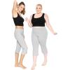 imageWomens and Plus Size Capri Yoga Pants Small  7X  Made in The USAHeather Gray