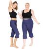 imageWomens and Plus Size Capri Yoga Pants Small  7X  Made in The USANavy Blue