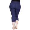 imageWomens and Plus Size Capri Yoga Pants Small  7X  Made in The USANavy Blue