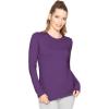 imageSTRETCH IS COMFORT Womens and Plus Oh So Soft Long Sleeve Crew Neck Top  Small  3XPurple