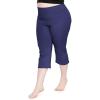 imageWomens and Plus Size Capri Yoga Pants Small  7X  Made in The USANavy Blue