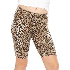 imageSTRETCH IS COMFORT Girls Cotton Biker Shorts and Cartwheel Shorts  Two Lengths to Choose from  Size 414Brown Cheetah