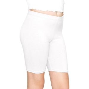 imageSTRETCH IS COMFORT Girls Cotton Biker Shorts and Cartwheel Shorts  Two Lengths to Choose from  Size 414White