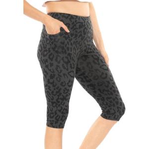 imageSTRETCH IS COMFORT Women and Plus Size High Waist Biker Shorts Full and Knee Length Leggings with PocketBlack Cheetah