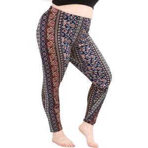 imageSTRETCH IS COMFORT Womens Plus Size Knee ampamp Full Length Leggings  XLarge  7XBoho Natural Floral