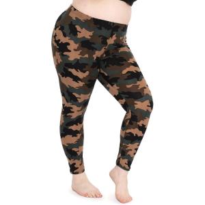 imageSTRETCH IS COMFORT Womens Plus Size Knee ampamp Full Length Leggings  XLarge  7XCamouflage