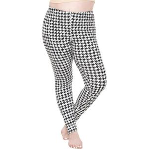 imageSTRETCH IS COMFORT Womens Plus Size Knee ampamp Full Length Leggings  XLarge  7XHoundstooth