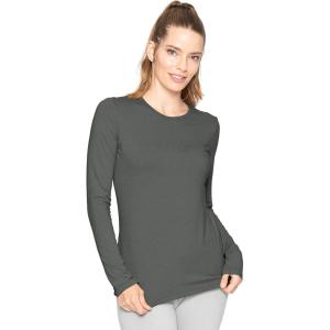imageSTRETCH IS COMFORT Womens and Plus Oh So Soft Long Sleeve Crew Neck Top  Small  3XCharcoal Gray