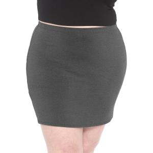 imageWomens Cotton Soft Stretch Fabric Basic Mini Skirt  Small  5XCharcoal Gray