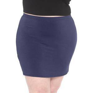 imageWomens Cotton Soft Stretch Fabric Basic Mini Skirt  Small  5XNavy Blue