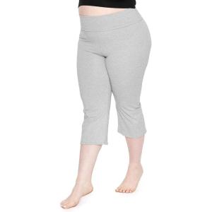 imageWomens and Plus Size Capri Yoga Pants Small  7X  Made in The USAHeather Gray