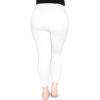 imageOSS Womens High Waist Crop Leggings with Pocket White 2X