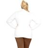 imageSTRETCH IS COMFORT Womens Oh So Soft Classic Fit Long Sleeve Mock Neck Top White 2X