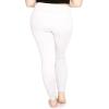 imageWomens DTY High Waist Ruched Ankle Leggings White 3X