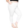imageOSS Womens High Waist Crop Leggings with Pocket White 2X