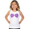 imageSTRETCH IS COMFORT Girls COTTON Mermaid Seashell Sparkly Ariel Tank White and Purple XLarge