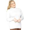 imageSTRETCH IS COMFORT Womens Oh So Soft Classic Fit Long Sleeve Mock Neck Top White 2X