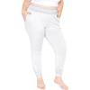 imageSTRETCH IS COMFORT Womens Smocked Waistband Joggers with Pockets Ruched Ankle White XLarge