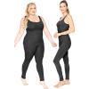 imageSTRETCH IS COMFORT Womens Regular and Plus Size Cotton Tank UnitardBlack