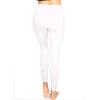 imageSTRETCH IS COMFORT Womens DTY High Waist Ruched Ankle Leggings White Medium