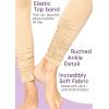 imageSTRETCH IS COMFORT Womens DTY High Waist Ruched Ankle Leggings White Medium