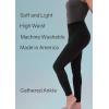imageSTRETCH IS COMFORT Womens DTY High Waist Ruched Ankle Leggings White Medium