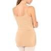 imageSTRETCH IS COMFORT Womens Oh So Soft Ruched HIPS Long Camisole 2 PackBeige