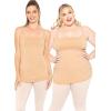 imageSTRETCH IS COMFORT Womens Oh So Soft Ruched HIPS Long Camisole 2 PackBeige