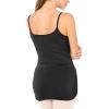 imageSTRETCH IS COMFORT Womens Oh So Soft Ruched HIPS Long Camisole 2 PackBlack