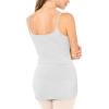 imageSTRETCH IS COMFORT Womens Oh So Soft Ruched HIPS Long Camisole 2 PackHeather Gray