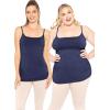 imageSTRETCH IS COMFORT Womens Oh So Soft Ruched HIPS Long Camisole 2 PackNavy Blue