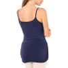 imageSTRETCH IS COMFORT Womens Oh So Soft Ruched HIPS Long Camisole 2 PackNavy Blue