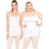 imageSTRETCH IS COMFORT Womens Oh So Soft Ruched HIPS Long Camisole 2 PackWhite