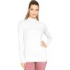 imageSTRETCH IS COMFORT Womens Oh So Soft Classic Fit Long Sleeve Mock Neck Top White Medium