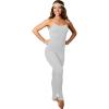imageStretch is Comfort Womens Spaghetti Strap Camisole Catsuit Unitard White Small