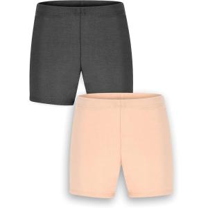 imageSTRETCH IS COMFORT Infant Cotton Biker Shorts 2 PackBlack and Beige