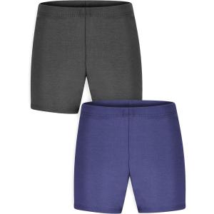 imageSTRETCH IS COMFORT Infant Cotton Biker Shorts 2 PackBlack and Navy