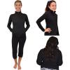 imageSTRETCH IS COMFORT Girls and Womens Dance Cheer Cotton Warm Up JacketBlack