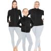 imageSTRETCH IS COMFORT Girls and Womens Dance Cheer Cotton Warm Up JacketBlack