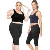 imageSTRETCH IS COMFORT Womens Biker and Knee Length Leggings  2 Pack  S  7XBlack