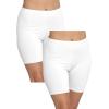 imageSTRETCH IS COMFORT Womens Biker and Knee Length Leggings  2 Pack  S  7XWhite