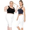 imageSTRETCH IS COMFORT Womens Biker and Knee Length Leggings  2 Pack  S  7XWhite